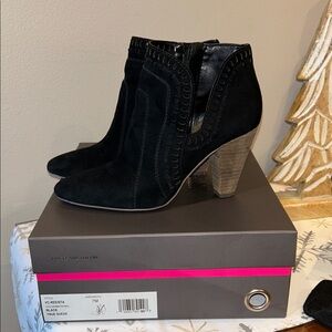 Vince Camuto Black Suede Heeled Boots